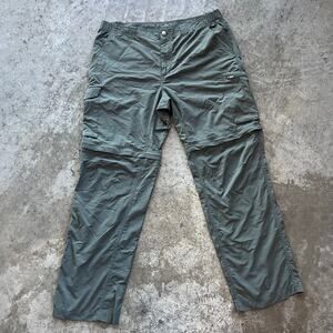 Columbia Silver Ridge Convertible Pants Mens 38x32 Green Cargo Hiking Omni-Shade